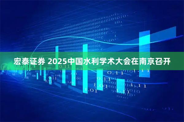 宏泰证券 2025中国水利学术大会在南京召开