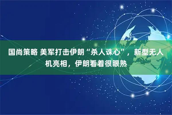 国尚策略 美军打击伊朗“杀人诛心”,新型无人机亮相,伊朗看着很眼熟